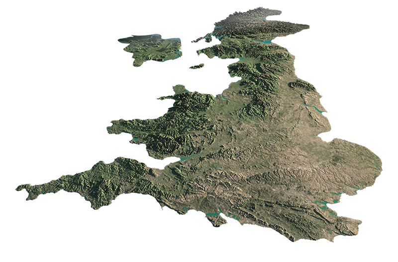 Arial image of Britain and Northern Ireland