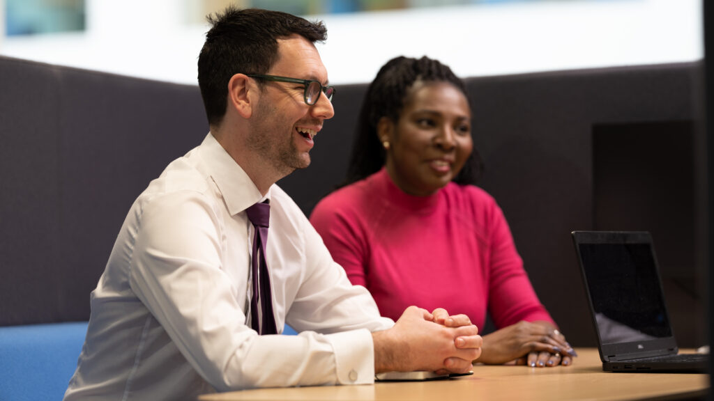 Male and female members of Home Office staff